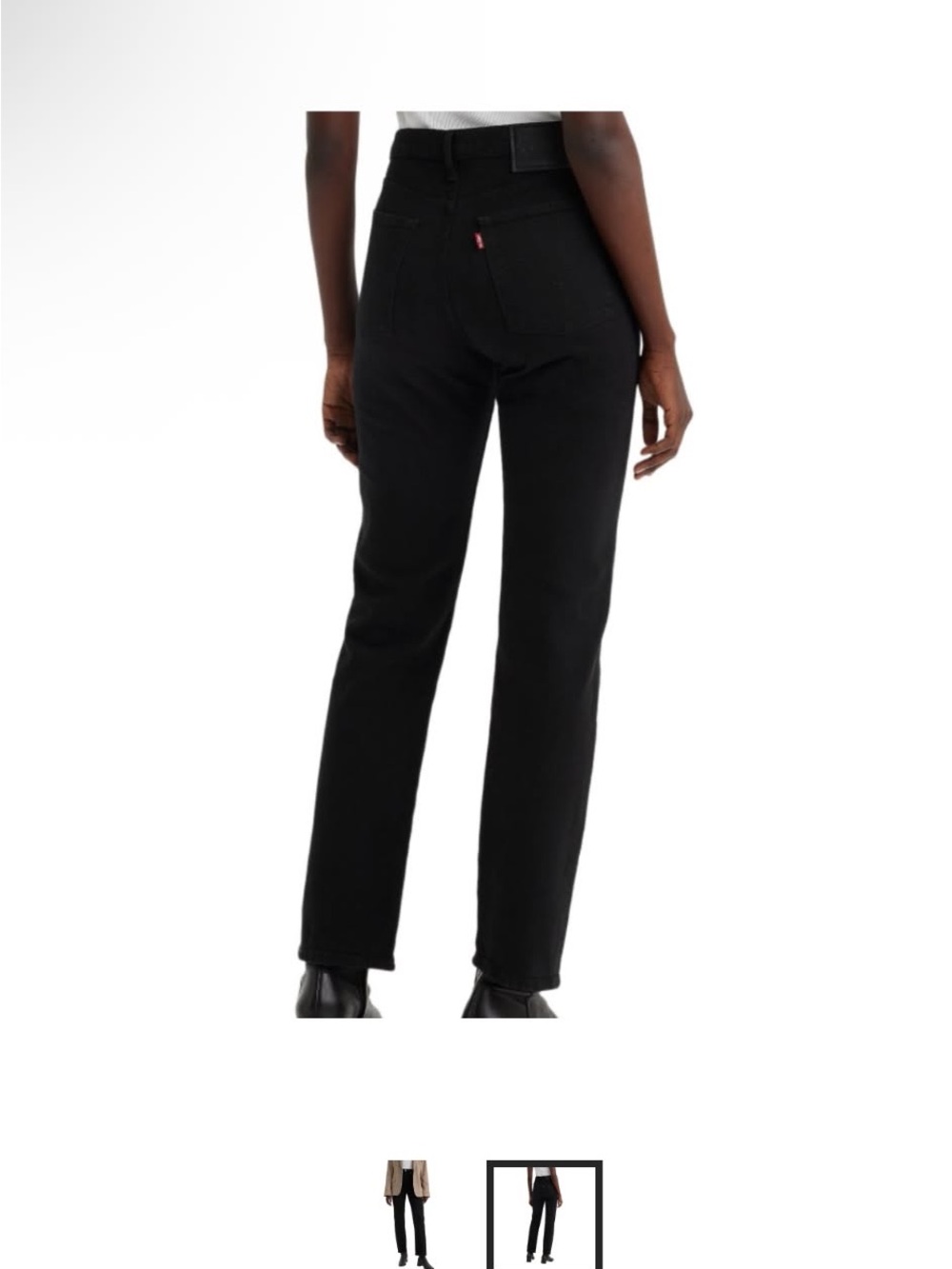 High-Rise Straight Leg Women’s Jeans - Black levis new